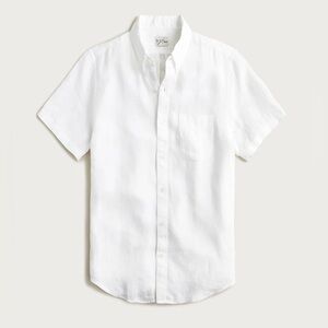 Classic White Linen Men's Shirt